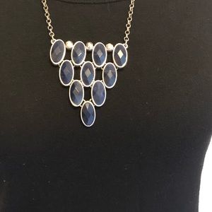 Navy and silver necklace